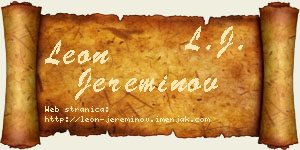 Leon Jereminov vizit kartica